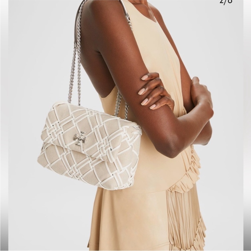 Tory Burch Kira Small Woven Canvas Convertible Shoulder Bag - Picture 5 of 17